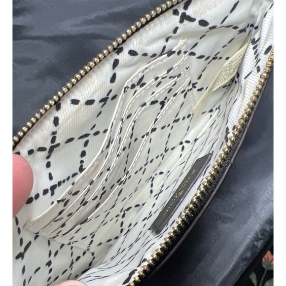 Kate Spade Lolly Newbury Pouch Wallet Wristlet Black Leather Strap Thin Logo - Picture 14 of 14